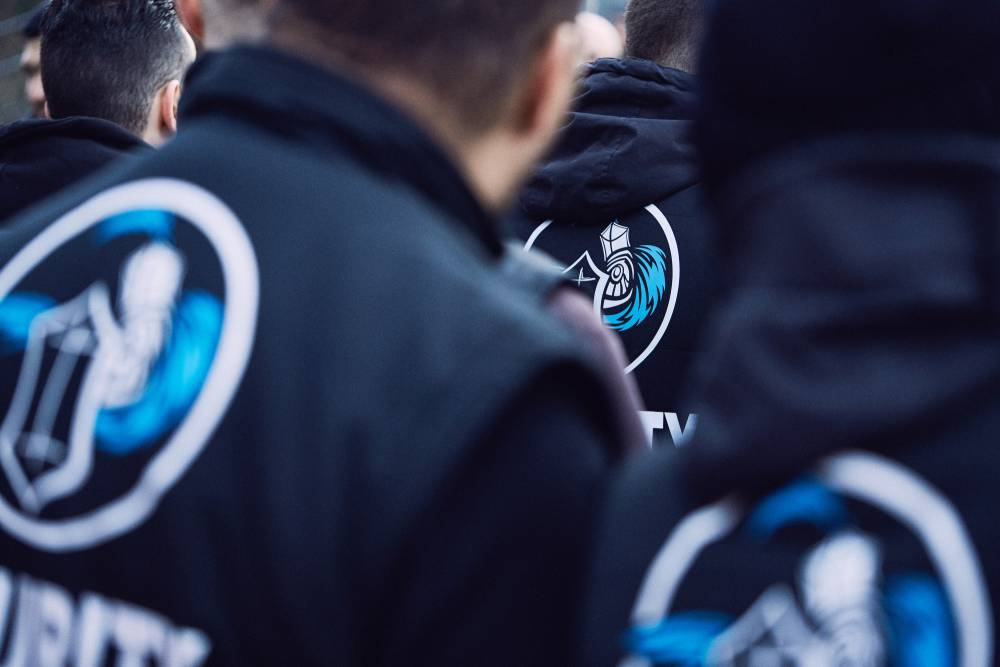 Sicherheitskr&auml;fte des Sicherheitsdienstes Leipzig im Einsatz